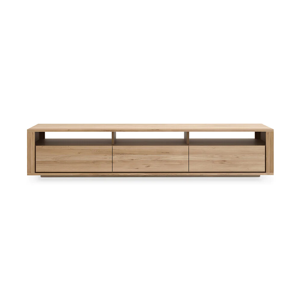 Wood TV Stand With Storage Cabinet