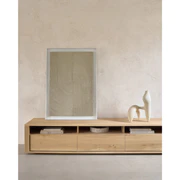 Wood TV Stand With Storage Cabinet